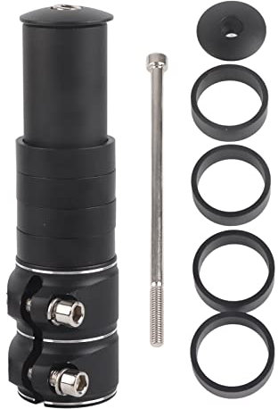 SPYMINNPOO Mountainbike-Lenkervorbau-Riser, Verlängerung aus CNC-Aluminiumlegierung für Fahrradgabel, Höhenverstellbar Bis zu 35 Mm, (Black)
