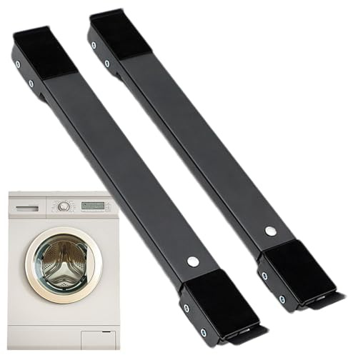 Lavadora,Ruedas para Lavadora Y Secadora - 2 Rodillos para Lavadora | Rodillo para Muebles de refrigerador con Soporte de Freno, Base de Ruedas, retráctil, Flexible para Muebles