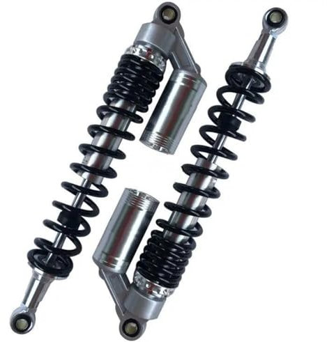 Copri Forcella Anteriore Per Quad ATV Nero 8mm Ammortizzatore A Molla 400mm 440MM 450MM 460MM 470MM 480MM Ammortizzatori Moto Moto Ammortizzatori(450mm silver)