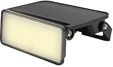 STAK by Velamp SL363 Außenleuchte, wiederaufladbar, 1600 Lumen, Solarstrahler mit Bewegungsmelder, wasserdicht IP65, für Garten, Hof, Terrasse, Grundstück, Schwarz