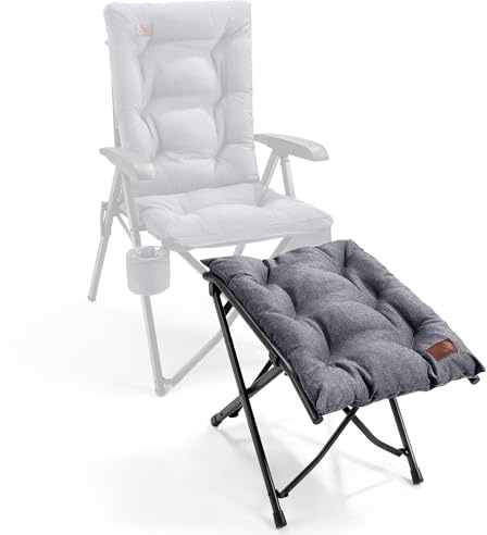 EVER ADVANCED Poggiapiedi da campeggio pieghevole ergonomico per soggiorno, poggiapiedi pieghevole da giardino, leggero, con borsa per il trasporto, per camera da letto, giardino, patio, esterni,