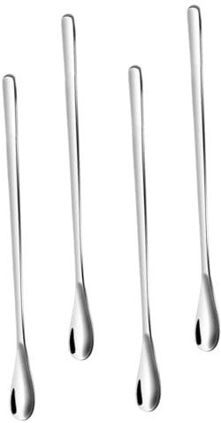 HOLIDYOYO Stainless Steel Ice Scoop Mixing Spoon Long Handle for Tea Spoon for Coffee and Dessert Serving at Home Party