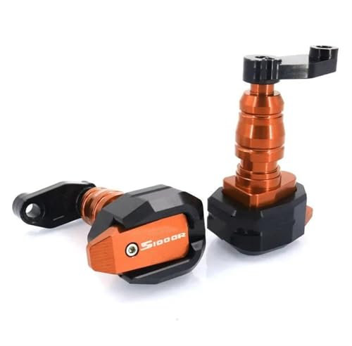 YHGGDN CNC Motorrad-Rahmengleiter, Motorschutz Für S1000R S1000 R S 1000 R 2017 2018 2019 2020, Verkleidungsschutz, Crashpad Motor Stator Abdeckung(Orange)