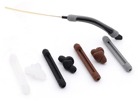 Ipetboom 6paare Silikonbrillen-sets Mit Rutschfesten Ohrhaken Transparente Und Schwarze Silikonhüllen Für Sonnenbrillen Und Lesebrillen Für Sport Und Alltag