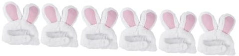 VICASKY 6 Copricapo con Orecchie da Coniglio per Accessorio Pet e Resistente per Feste e Decorazione per Animali Domestici