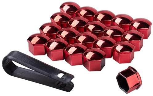 APOINBV Cache Ecrou Roue, pour Peugeot 106 205 206 206 S 206 SW 206Cc 207 207Cc 207 SW 208 Protection Boulon Hexagonal Plastique Antivol Cache-Moyeu Montage Rapide Robuste Accessoire Auto,I 21MM