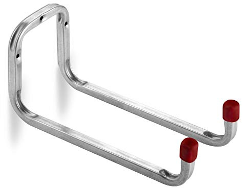 OrgaTech 4 x Doppelhaken 120 x 250 mm Gerätehalter | Montagehaken Allzweckhaken