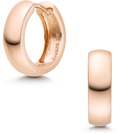 MATERIA Damen Creolen rosegold klein 17mm - breite Ohrringe Silber 925 vergoldet Made in Germany #SO-359