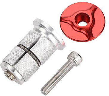 Dwawoo Fahrrad Gabel Expander, Steuersatz aus Aluminiumlegierung und Carbon, 24,5-28,6 mm, Rot, für Fahrradgabel