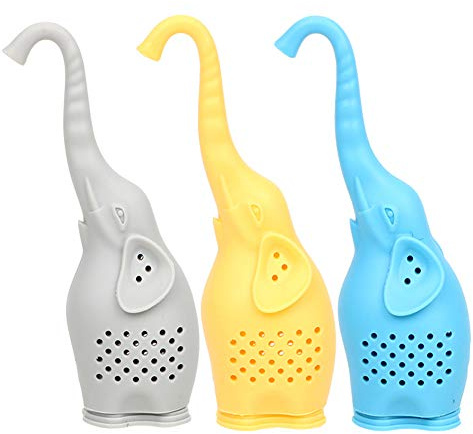 Tvoip Tee-Ei süßer kleiner Elefant Silikon Teesieb Kaffee Lose Blatt Beutel Becher Filter Diffusor Tee Zubehör