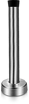Langer Türstopper, 20,3 cm, extra lang, Wandmontage, Edelstahl, gebürstetes Nickel, Türstopper für Wandschutz mit Gummipuderspitze, 200 mm