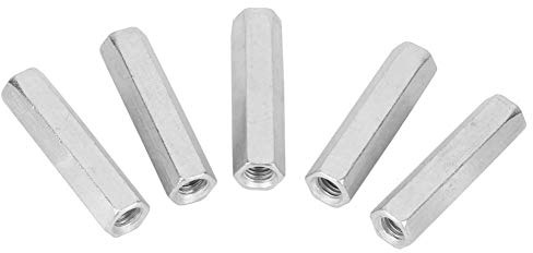 5 uds M8 * 50 tuerca de varilla larga hexagonal tuerca de manga hexagonal tuerca de acoplamiento de varilla separador sujetadores roscados tuercas de conector