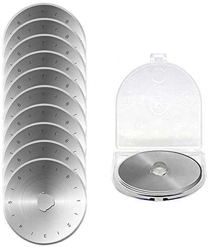 Treki 8 Piezas Circular Cuchillas de Corte Redondas Cuchillas Repuesto Circular Rotativa Cuchilla 60mm Recambio para Cuter para Fiskars, Olfa, Truecut & Martelli de Patchwork Tela Cuero Artesanía