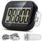 3D Pedometer for Walking, Simple Step Counter with Large Display and Clip, Accurate Steps Tracker, Outdoor Activities Fitness Tracker Without Smartphone (Black)