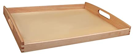 Leeadwaey Vassoio Montessori Forma Rettangolare Incompiuto per Cucina L