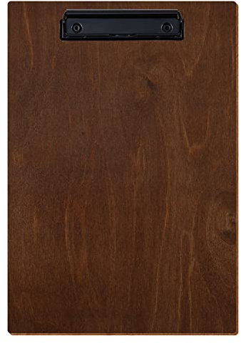 Bütic Holz Klemmbrett Standardform Kastanie für DIN A3 A4 A5 A6 aus 3mm Birkensperrholz und mit widerstandsfähigem Klarlack versiegelt
