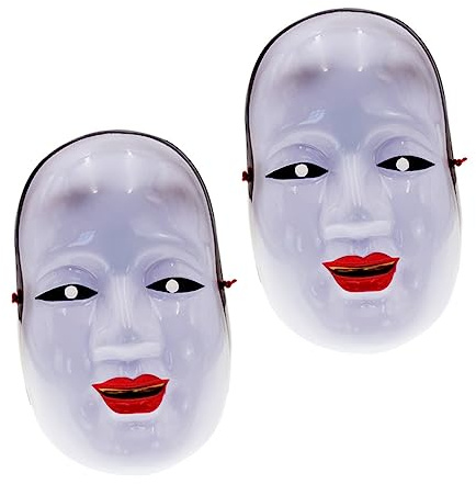 Toyvian 2pièces Masque De Cosplay Masque De Fête Pour Maquillage Et Performance Élément Décoratif Unique Convient Aux Événements Et Festivals
