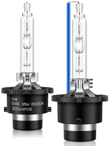 Erato D4S Xénon HID Bombillas para Coche, 8000K 35W Azul Diamante Frío Bombilla Xenarc Descarga de Xenón 12V Reemplazo Kit de Conversión HID Ultra Brillante Faros Actualización Impermeable, 2 Lámparas