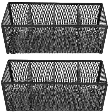 Netz-Schreibtisch-Organizer, Multifunktionaler Drahtmetall Stifteköcher Netz Stifthalter 4 Fächer Organizer Schreibtisch, Aufbewahrungs Regal Für Arbeitstisch, Schreibtisch, Schule, Büro