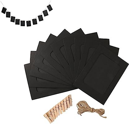 OUNONA 10stücke Retro Papier Fotorahmen Mit Schnur Clips Kreative Wanddekoration Geeignet Für Hochzeiten Geburtstagsfeiern Und Besondere Anlässe Zum Aufhängen Mehrerer Fotos