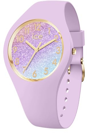 ICE-WATCH - Ice Glitter Lilac Cosmic - Montre Violette pour Femme avec Bracelet en Plastique - 022570 (Small -)