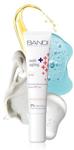 Bandi - Crème Anti-rides Hydratante Spf 50 Soin Visage Cou et Décolleté Protection Solaire Photo-vieillissement Taches Pigmentaires Peau Sensible Allantoïne D-panthénol Acide Hyaluronique