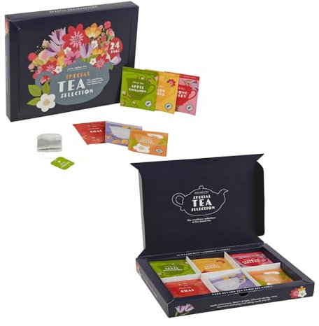 URBNLIVING Premium Flavours Tea Bags Selection Box - 48 Tea Bags in 2 Boxes, 6 Unique Flavours - Assorted Tea Sampler Set for Tea Lovers Gifting and Enjoyment