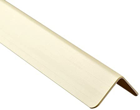 PVC Winkelprofil Kantenschutz Eckwandschutz, weiß/beige, Eckschutz für Wände, PVC-Wandkantenschutz/Selbstklebender Schutzwinkel für Keramikfliesen, Tapeten, Schränke, scharfe Kanten, 1 Meter (39,37 I