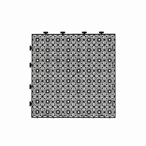 XPLKQXE Grille Lavage Voiture Couverture Vidange Extérieure, Coussin Verrouillage Modulaire, Panneau Tapis Plate-Forme Déversement Salle Lavage Voiture, Magasin (Couleur : Zwart, Taille : 40x40x3cm-