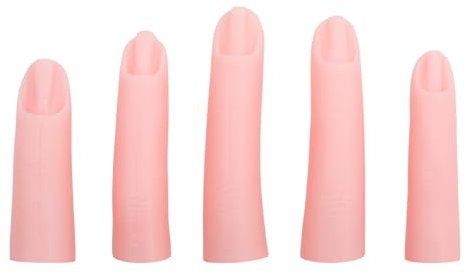 POFET Mains de Pratique de manucure, Doigts d'entraînement, Doigts de Pratique en Silicone, moules de Doigts artificiels, Faux Doigts, Aspiration magnétique pouvant être utilisée