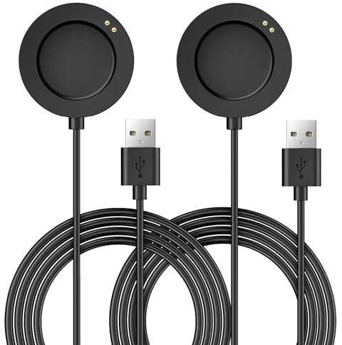 TiMOVO 2 Câbles de Recharge Compatibles avec Xiaomi S5/S4/S3/H1/S2/5/4 | Câble de Recharge USB-C de 3,3 pieds, Câble de Recharge pour Station d'accueil compatible avec Montre Connectée Xiaomi