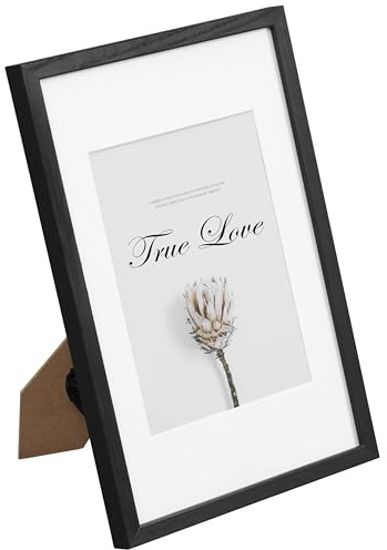 EUGAD Bilderrahmen 20x30, Schwarz, 1er set, Massivholz | Schwarz, Massivholz, PS-Scheibe, Aufhängen & Hinstellen, DIY Geschenk für Wohn/Schlaf/Babyzimmer, Hochzeit, Urlaub,20x30,