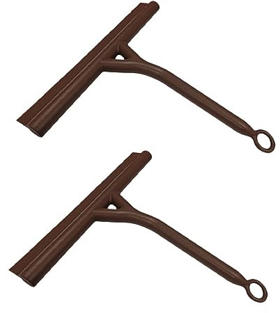 Haushalt Silikon Glas Wischer Wischer Streifen Wischer Glas Zubehör Auto Wischer Badezimmer Sauber Wischer Schuhputzbürste Set (Brown, One Size)