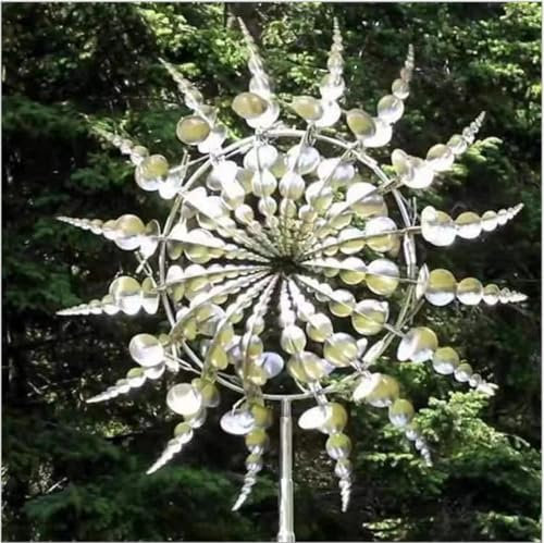 BesBet windmühle Garten Metall - Gartendekoration auf der Hofterrasse kinetische, WindmüHle Aus Metall Magisch