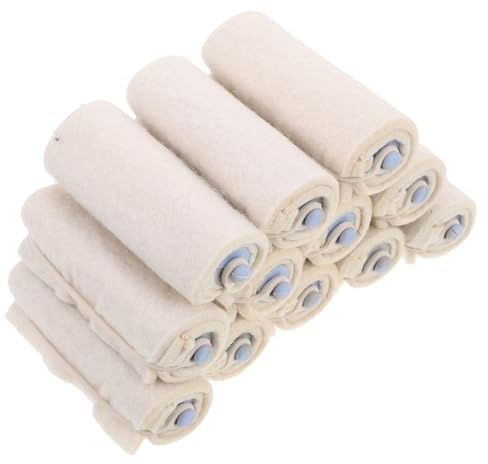 FRCOLOR 12pezzi Bigodini in Cotone per Parrucchieri per Uso Domestico Salone Resistenti al Calore per Arricciare e Modellare per Permanente Rapida e Delicata sui Capelli