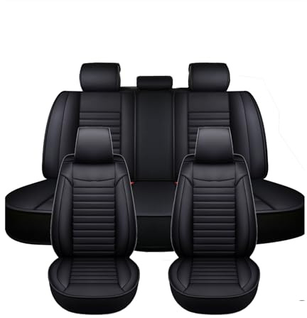 YWUANNMGAZ Coperture per Sedili Auto per Peugeot 3008 2019-2024 2025, Universali per 5 Posti Resistenti A Macchie, Anti-abrasione E Facili da Pulire(Black)