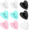 8 piezas de anillo para teléfono móvil con forma de corazón, anillo portátil para funda de teléfono móvil, 360 rotación, soporte autoadhesivo de metal para agarrar los dedos, 4 colores