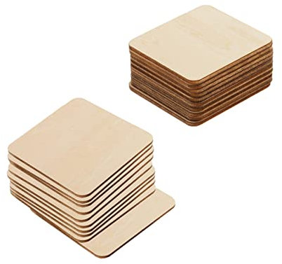 Hohopeti 50stücke Holz Scheiben Unfertige Holzscheiben Für Bastelzubehör Holzornamente Holzdekorationen Diy Handwerks Zubehör Für Heimdeko