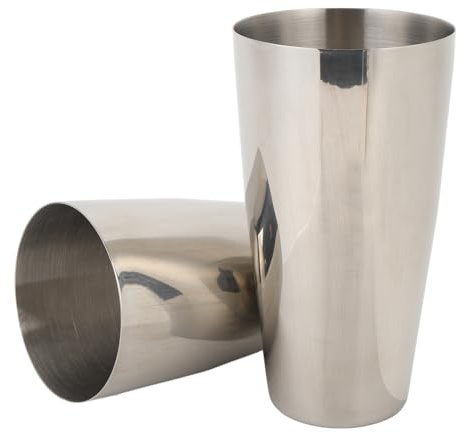 Greensen Shaker Boston en Acier Inoxydable 304 – Shaker à Cocktail Professionnel 500 ml et 800 ml (18 oz / 28 oz) pour Barman, Mixologue et Amateurs – Ensemble de Shaker Double Taille