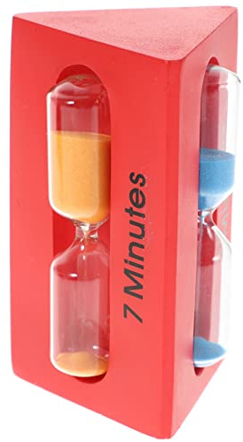 VALICLUD 3-minute 5-minute 7-minute Sand Timer Hourglass Set for Boys and Girls Classroom and Kitchen Use Multifunctional Egg Boiling Timer Red Sand Clock for Timing Activities