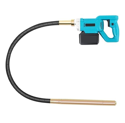 Malaxeur Beton, Vibrateur à béton à batterie au lithium portable petit vibrateur à ciment rechargeable(1m)