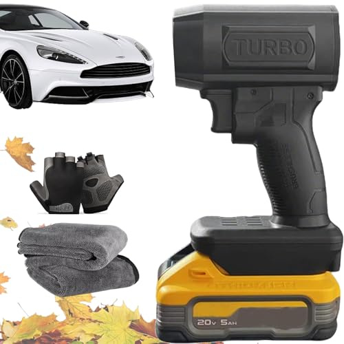 Storm Industries Jet Blower 2.0, elektrisk sladdlös strålblås biltork, 130 000 varv/min 200 mph, bärbar handhållen turbofläkt, för bil, uteplats, gräsmatta, blåsande löv (för Dewalt)