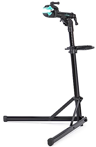 cyclists Soporte Reparación Bicicleta hasta 50kg,Caballete E-Bike Plegable de Aluminio,Giratorio 360° y Altura Ajustable,Soporte de Trabajo para MTB y Carretera (Negro)