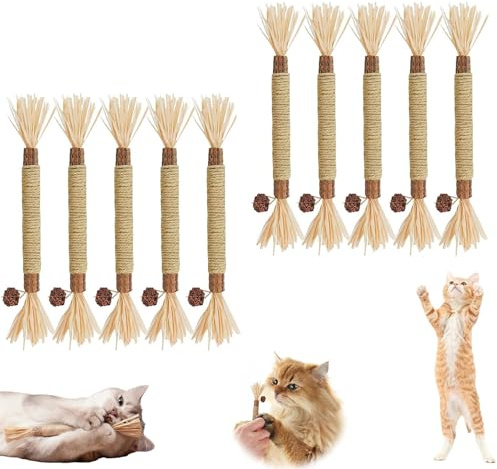 Puriq - Bastoncini di vite argentata per gatti, bastoncini dentali naturali Silvervine Purriq e bastoncini da masticare per gatti con erba gatta, migliorano la freschezza dell'alito e riducono la