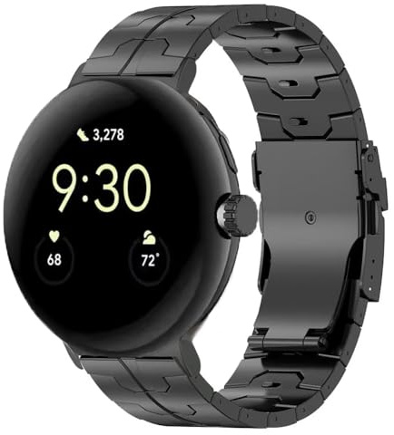 synsing Kein Werkzeug erforderlich Titanmetall-Uhrenarmband Kompatibel mit Google Pixel Watch 3 45mm, Armband, Titan-Uhrenersatz Kompatibel mit Google Pixel Watch 3 45mm mit sicherer Schnalle Männe