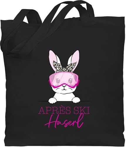 Shirtracer - Baumwolltasche - Skiurlaub - Apres Ski Haserl I Mottoparty Apreski Party Outfit Skihaserl lustig I Hüttengaudi I Snowboard Geschenke Apreski Geschenkideen Snowboard