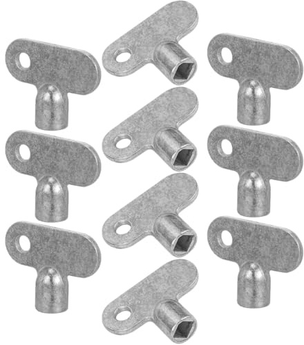 DOITOOL 10pcs Square Radiator Bleed Keys Heater Bleed Valve Air Vent Plumbing Bleeding Tool for Home Radiator Maintenance