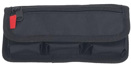 Fabater Custodia per Batteria DSLR per LP E6 LP E17 FZ100 FW50 F550, Borsa per Batteria Portatile per Fotocamera DSLR, 4 Tasche con Porta Carte in Rete