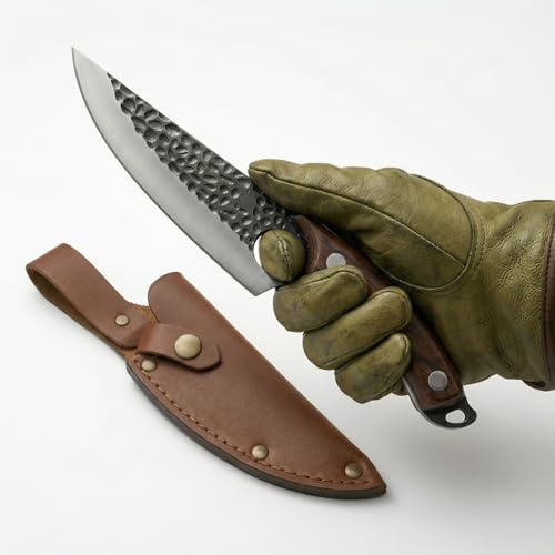 Generisch Survival Messer Feststehende Klinge Scharfes Gürtelmesser mit Lederscheide, Camping Messer Outdoor Geschenk für Mann und Sammlung