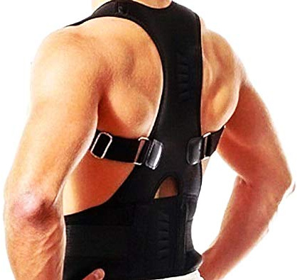 Cinturón de hombro postural - femenino - mujer - espalda - ajustable - masculino - hombre - corrector de postura - soporte lumbar magnético - idea de regalo original - talla xxl